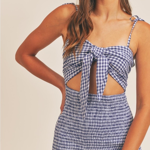 Mable Eleanor Plaid Print Dress - Size M - Picture 3 of 13